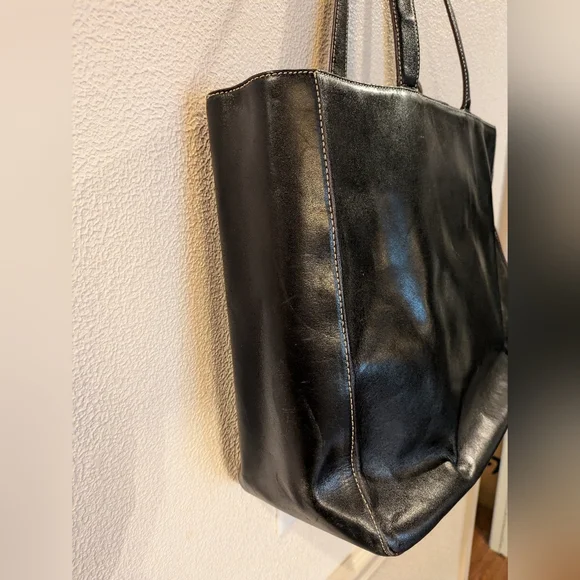 VTG 1990's Carolee Leather Tote - Picture 4 of 14